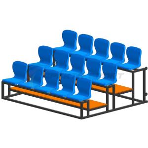 Купить Трибуна мобильная 3 ряда сиденья пластиковые на 15 мест в Октябрьском 